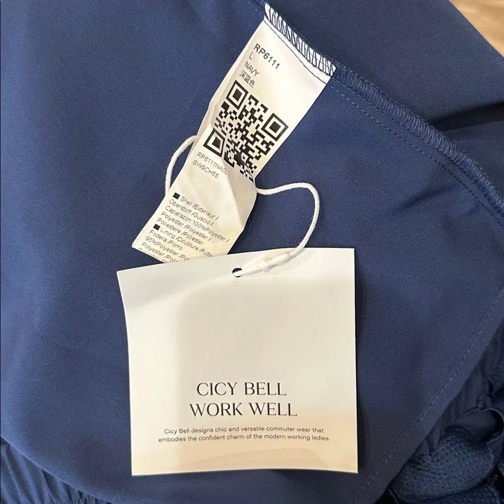 Cicy Bell Fun and Flirty Navy Blue Women's Midi Skirt Size Large NWT - Picture 8 of 11